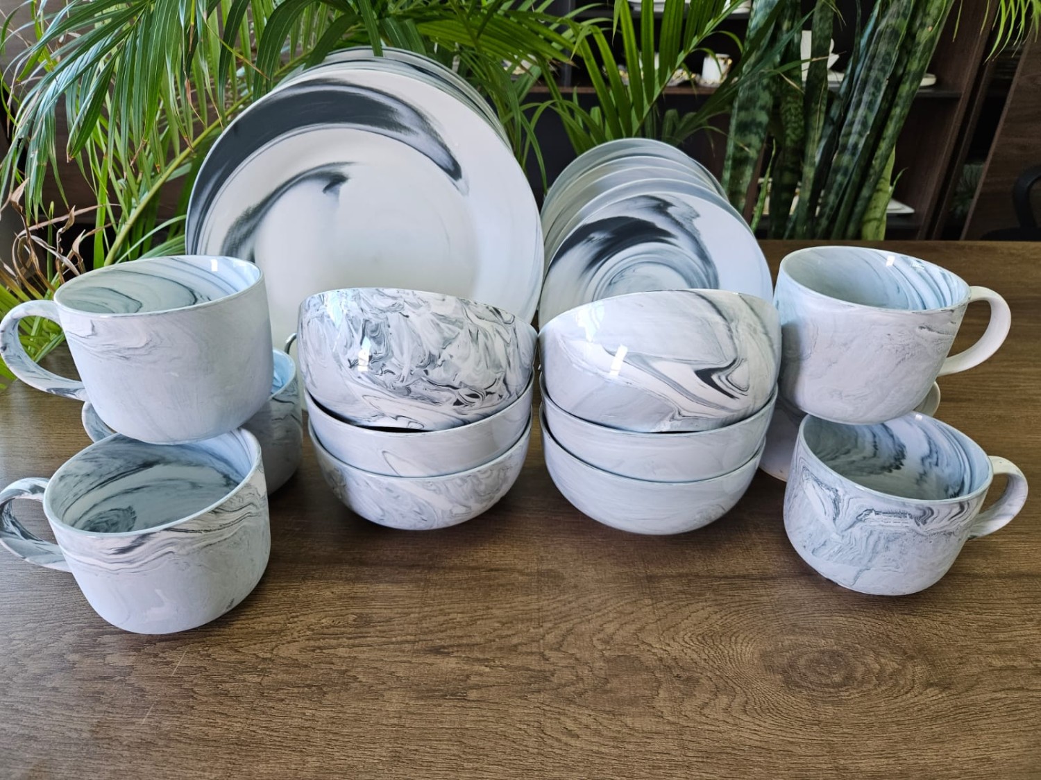 MARBLE CERAMIC DINNER SET